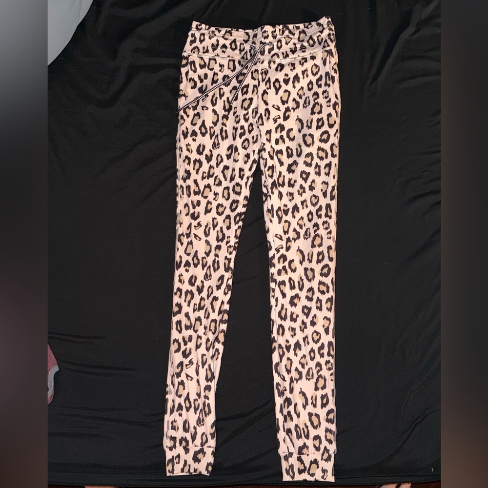 Celestial Bodiez Leopard Print Joggers - Tan and Black